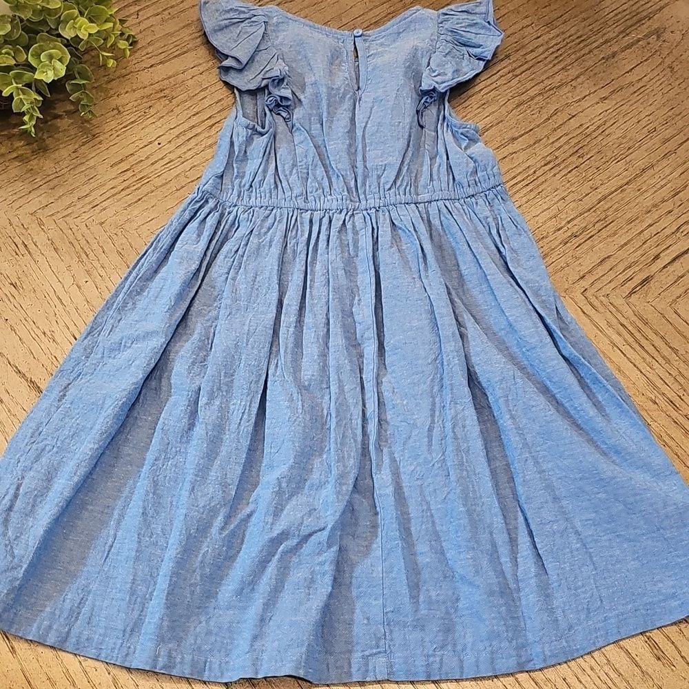 Blue Ruffle Dress Size 8 - Picture 8 of 10
